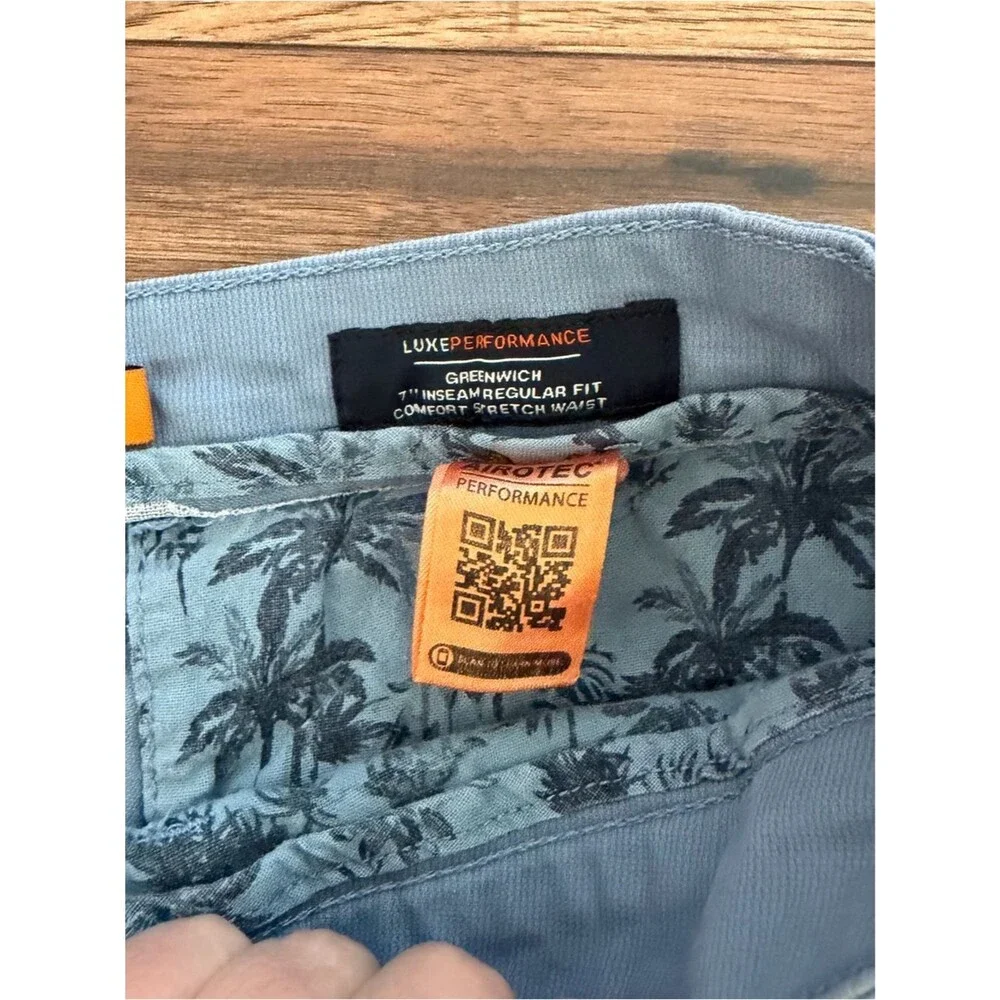 Tailor Vintage Men's Light Blue Luxe Performance Greenwich Chino Shorts 38 EUC